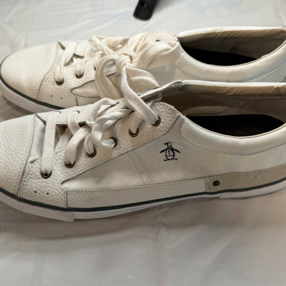 Original Penguin White Que Sneaker Size 11.5
